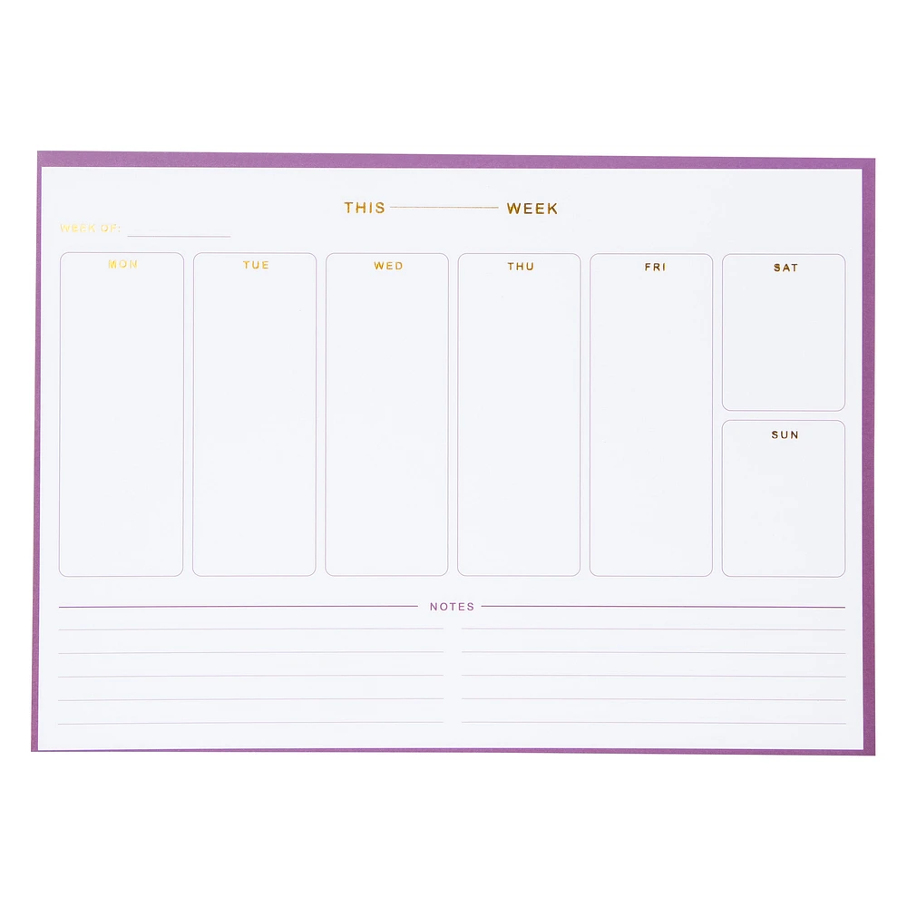 weekly planner desk pad 10.8in x 8.4in