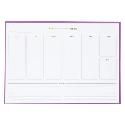 weekly planner desk pad 10.8in x 8.4in