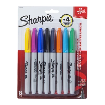 sharpie® 4+4 assorted color markers 8-count