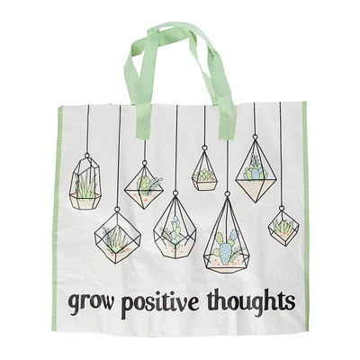 'grow positive thought' tote bag 20.5in