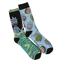 young men's rick and morty™ portal crew socks 2-pack