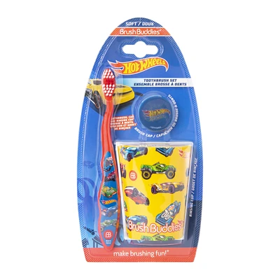 brush buddies™ hot wheels® kid's toothbrush set