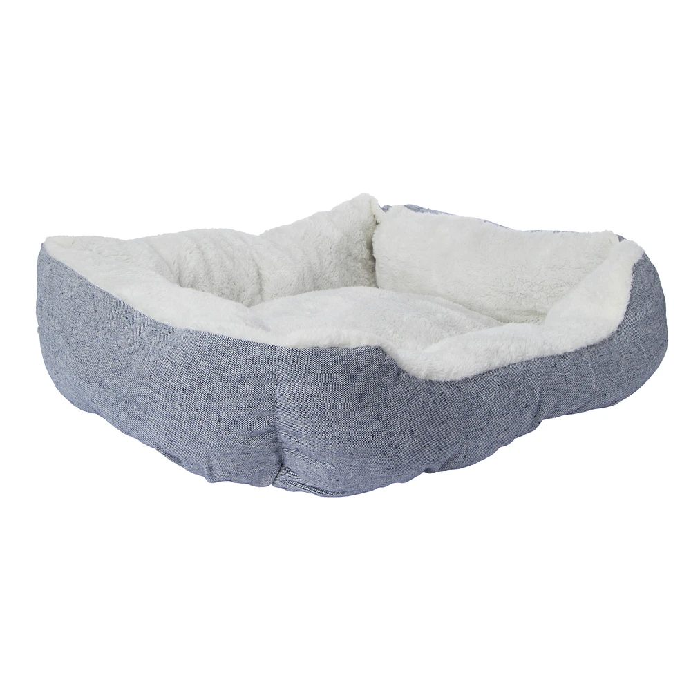 denim cuddler pet bed 17.5in x 19.5in