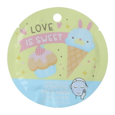 'love is sweet' marshmallow-scented sheet mask