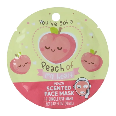 'peach of my heart' peach-scented sheet mask