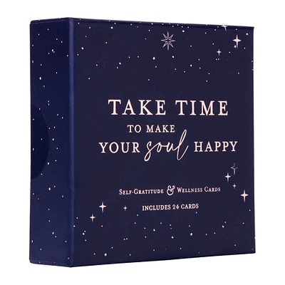 'take time to make your soul happy' self-gratitude & wellness cards deck