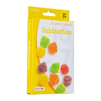 math flash cards: subtraction 36-cards set