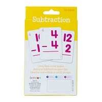 math flash cards: subtraction 36-cards set