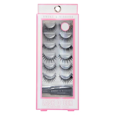 smoke & mirrors 6-pair faux eyelashes & glue set