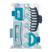 claw hair clips 4-pack