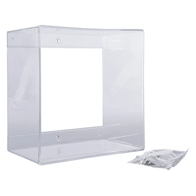 clear square display shelf 7in