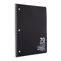 1-subject college ruled spiral notebook 8in x 10.5in