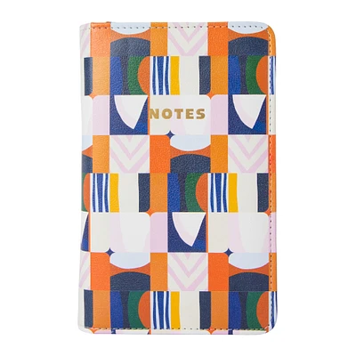 printed faux leather notebook