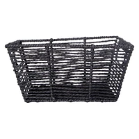 woven twisted paper rope storage basket 12in x 8in