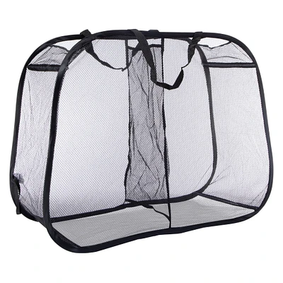 mesh double laundry hamper 27in x 21in