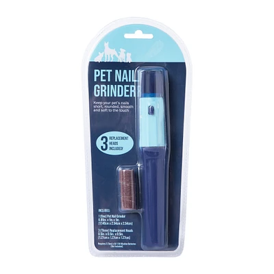 pet nail grinder with 3 replacement heads