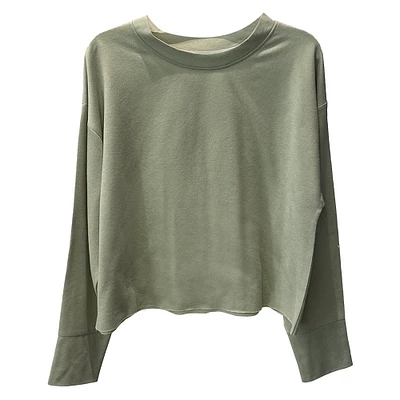 sage long sleeve pullover top