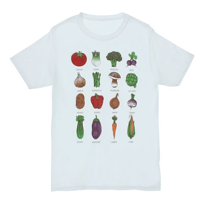 vegetable chart graphic tee