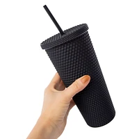 Studded Tumbler With Straw 24oz