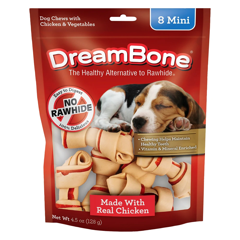 dreambone® dog chews with chicken & vegetables 8-count