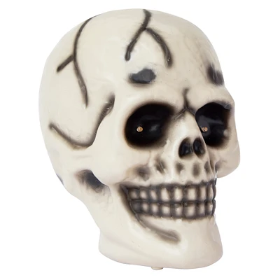 LED light-up halloween skull 12in