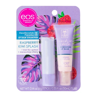 eos® raspberry kiwi splash lip balm 2-pack