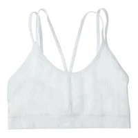 juniors white seamless ribbed bralette