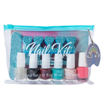 10-piece nail kit with nail polish & accessories