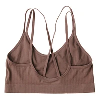 juniors mocha seamless ribbed bralette