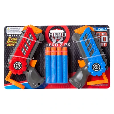 hero v2 foam dart gun toy set