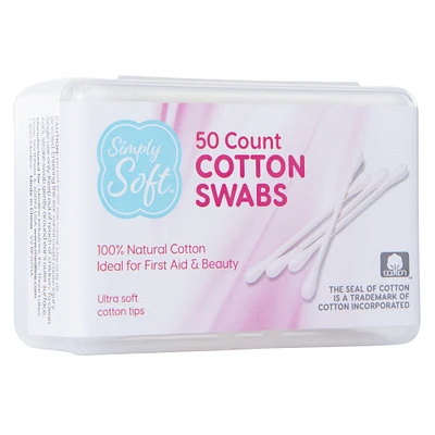 simply soft™ cotton swabs travel pack 50-count