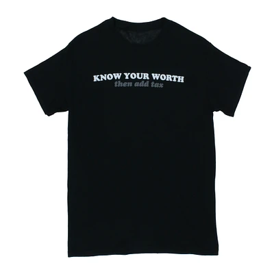 know your worth' graphic tee