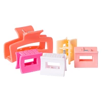 claw clips 5-pack - bright pink