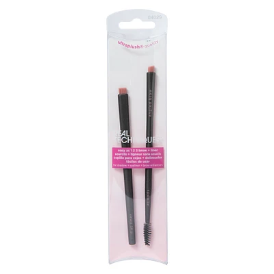 easy as 1-2-3 brow & liner makeup brush set