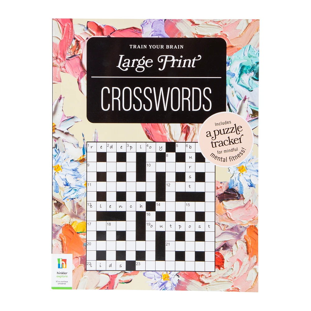 large print crossword puzzles book