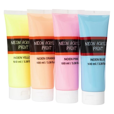 neon acrylic paints 4-pack