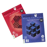 mindworks puzzles 2-book bundle: left brain & right brain puzzles