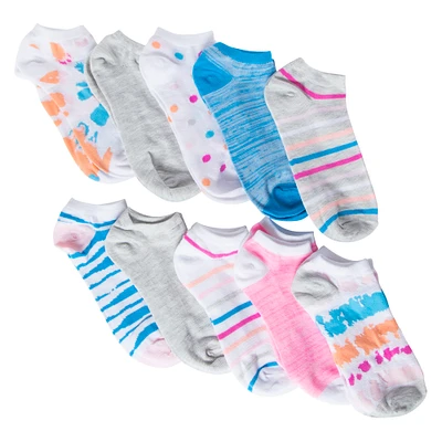 ladies tie dye ankle socks 10-pack
