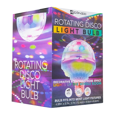 rotating disco LED light bulb