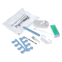 pedicure set & glitter bag 10-piece