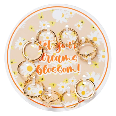 let your dreams blossom' 10-piece gold ring set