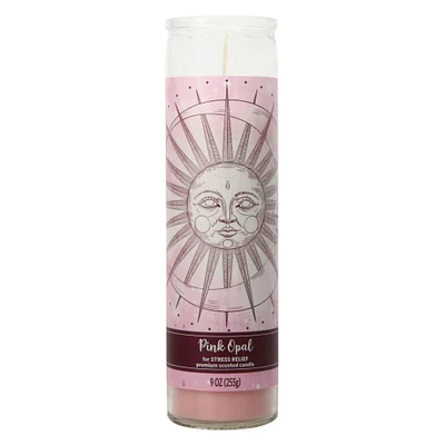 scented pillar candle 9oz - pink opal