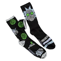 rick and morty™ goggles crew socks 2-pack