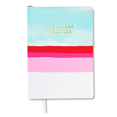 wellness tracker journal with gold foil 5in x 8in