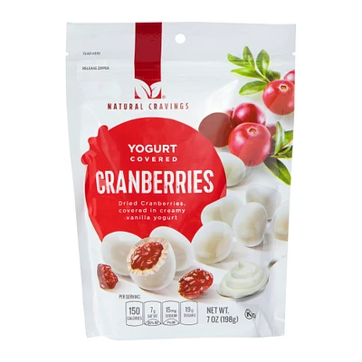natural cravings® yogurt covered cranberries 7oz
