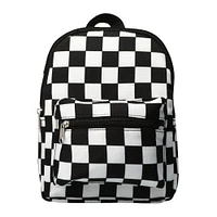 checkered mini backpack 10in x 7.5in