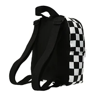 checkered mini backpack 10in x 7.5in