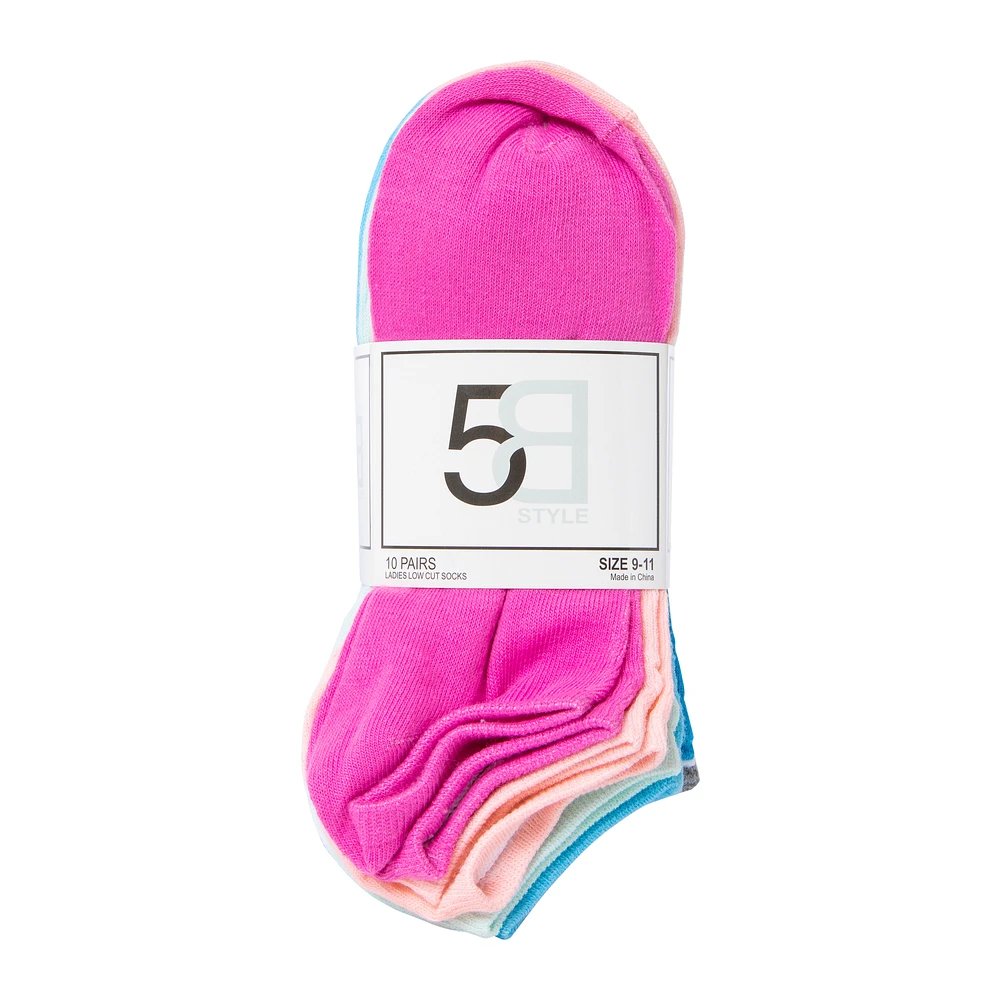 10-pack ladies low-cut socks