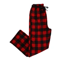 juniors red & black buffalo plaid flannel lounge pants