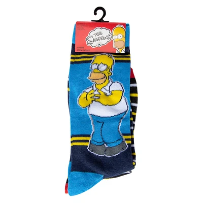 2-pack the simpsons™ young men's crew socks